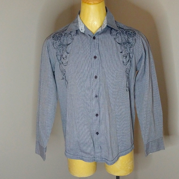 Method Medium Grey Graphic Button Down - Picture 1 of 5